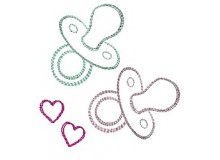 Stickdatei - Schnuller doppelt Doodle